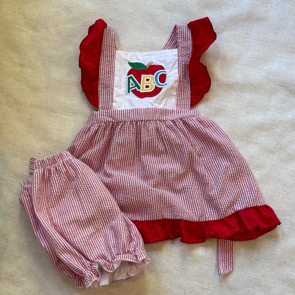 Red and White Kids Matching Set